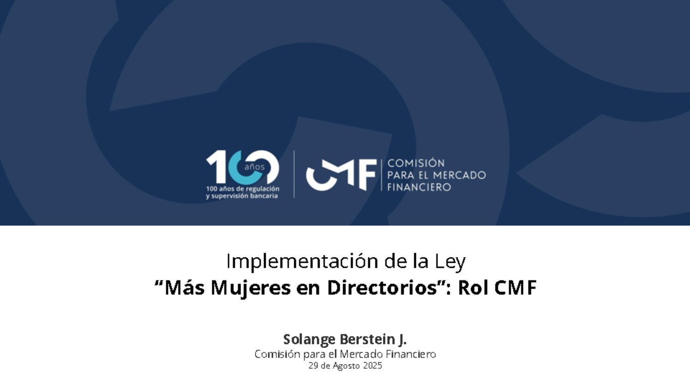 Implementación de la Ley “Más Mujeres en Directorios”: Rol CMF
