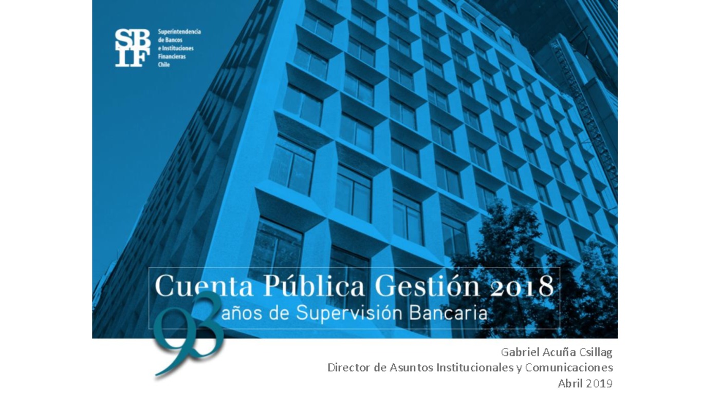 Cuenta Pública Gestión 2018 ante el Consejo de la Sociedad Civil SBIF