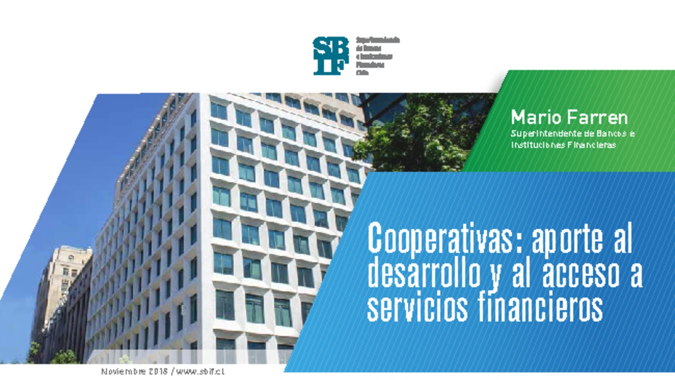 Presentación "Cooperativas: aporte al desarrollo y al acceso a servicios financieros"