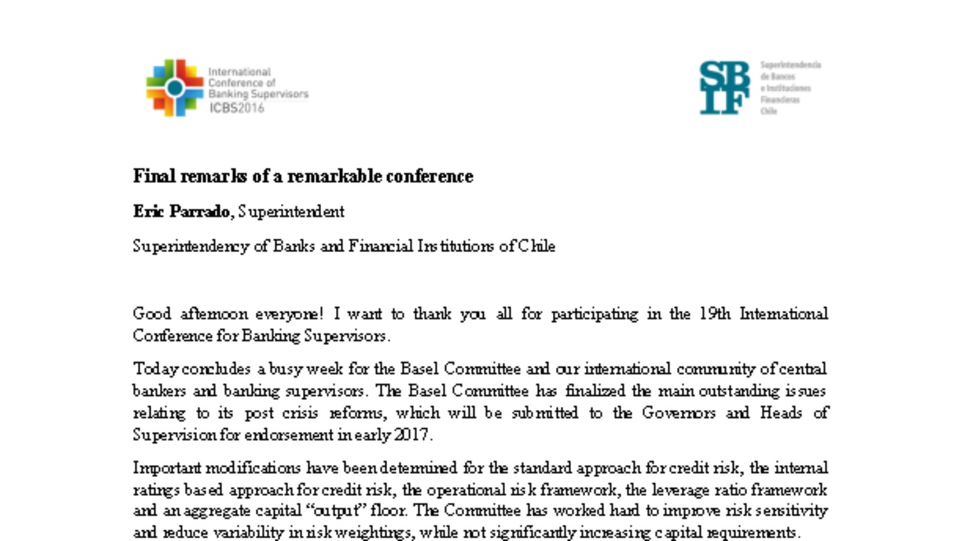 Presentación: Final remarks of a remarkable conference