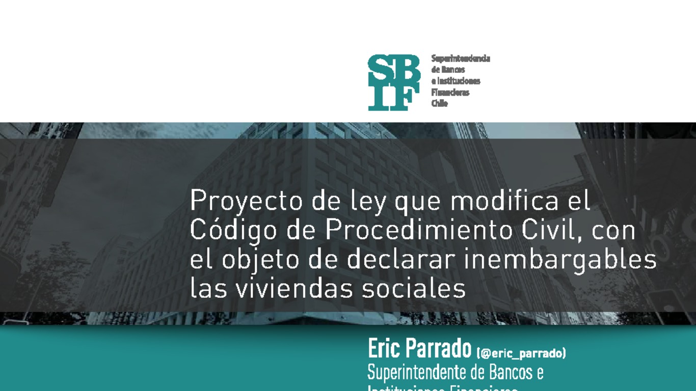 Presentación Proyecto de ley inembargabilidad de viviendas sociales