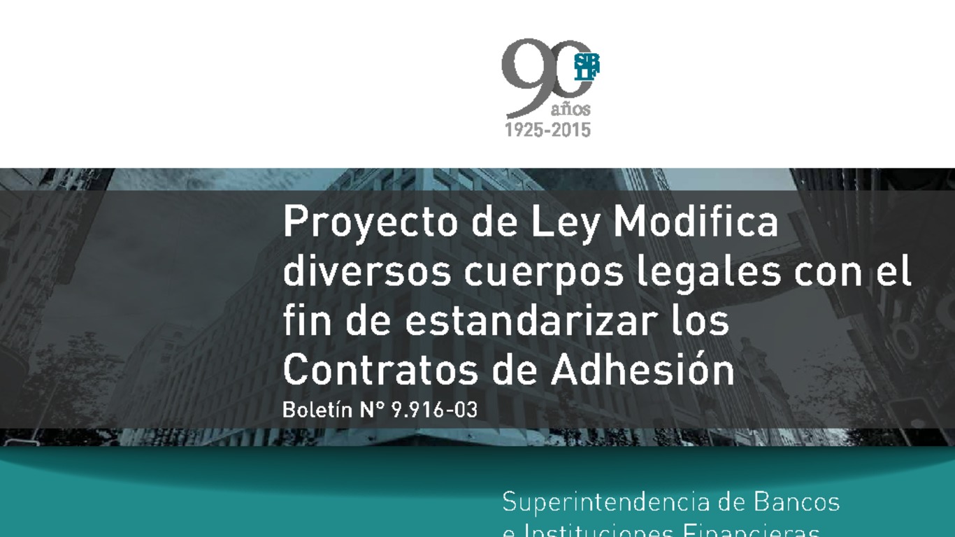 Presentación Proyecto de ley sobre contratos de adhesión