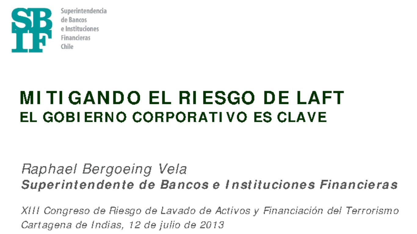 Presentación: Mitigando el Riesgo de Lavado de Activos y Financiación del Terrorismo