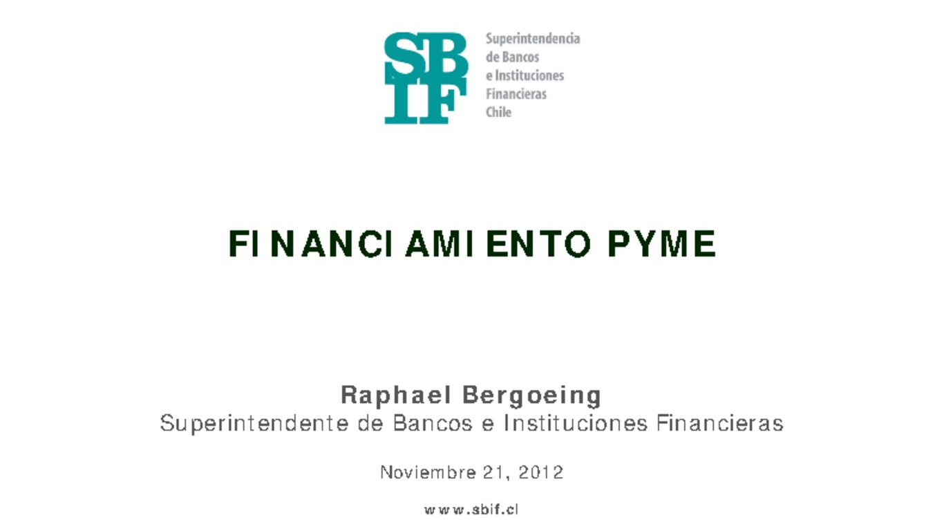 Presentación Financiamiento Pyme