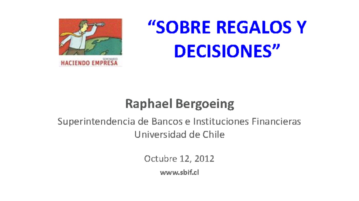 Presentación Sobre regalos y decisiones