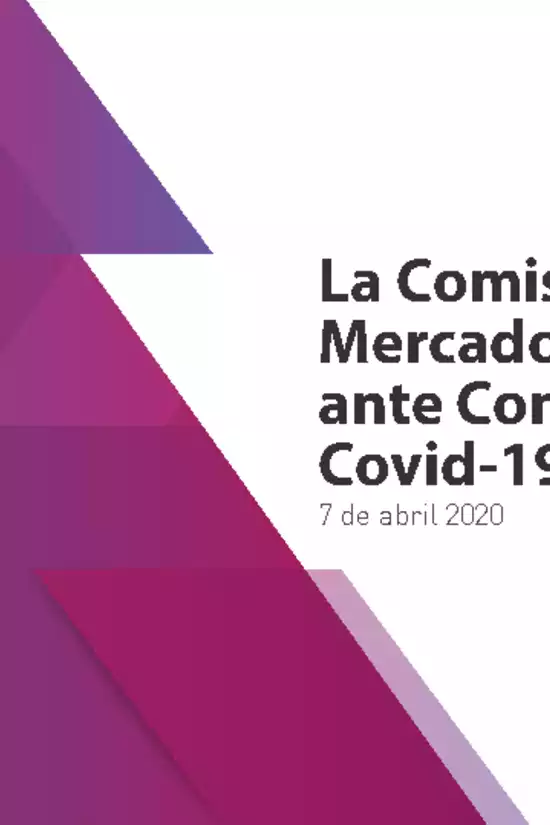 Presentación "La Comisión para el Mercado Financiero ante Contingencia del Covid-19"