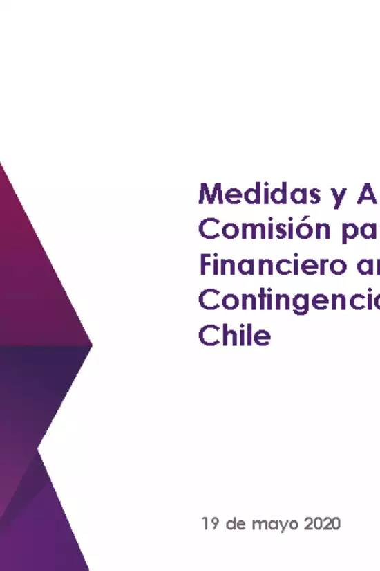 Presentación "Medidas y Análisis de la Comisión para el Mercado Financiero ante la contingencia del COVID 19 en Chile" - Joaquín Cortez