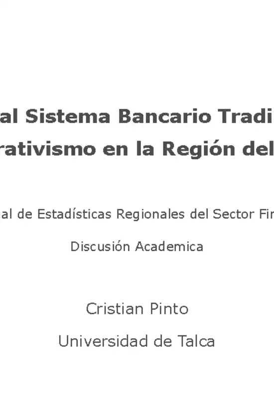 Presentación Informe Anual de Estadísticas Regionales del Sector Financiero 2024 - Cristian Pinto, Universidad de Talca