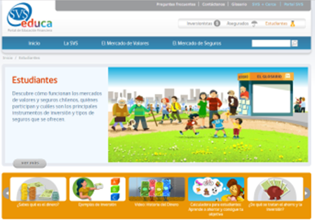 Visite el portal de educación financiera de la SVS para estudiantes